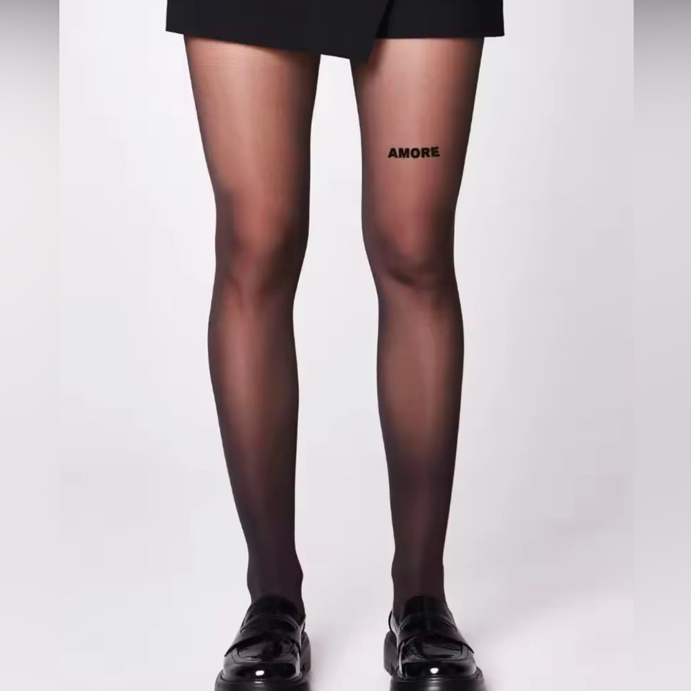 Printed Text Tights! A statement piece in your wardrobe